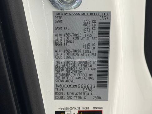 Used 2024 Nissan Frontier S w/ Technology Package AWD/4WD image 30