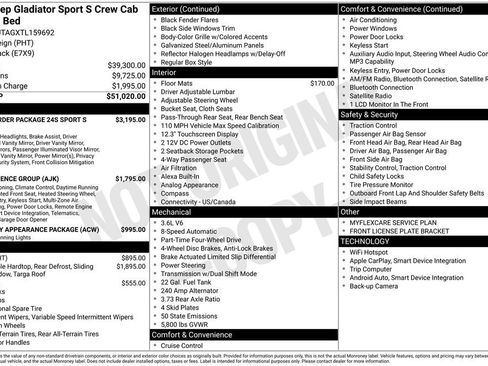 New 2026 Jeep Gladiator Sport AWD/4WD image 3