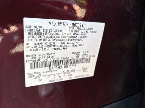 Used 2018 Ford Taurus SHO AWD/4WD image 11