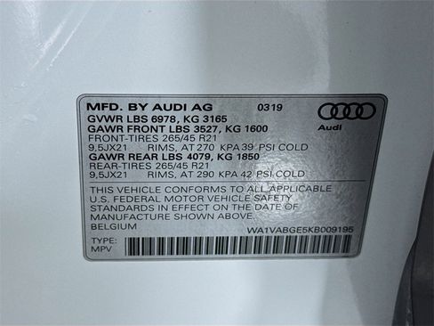 Used 2019 Audi e-tron Prestige w/ Prestige Package image 52