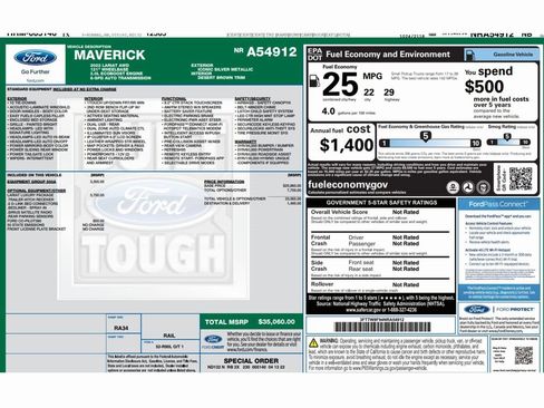 Used 2022 Ford Maverick Lariat w/ Lariat Luxury Package image 2