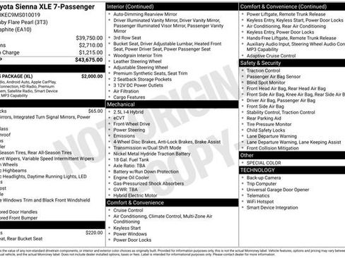 Used 2021 Toyota Sienna XLE w/ XLE Plus Package FWD image 20