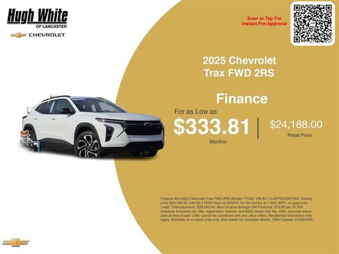 Certified 2025 Chevrolet Trax RS w/ Driver Confidence Package image 3