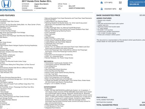 Used 2017 Honda Civic EX-L image 3