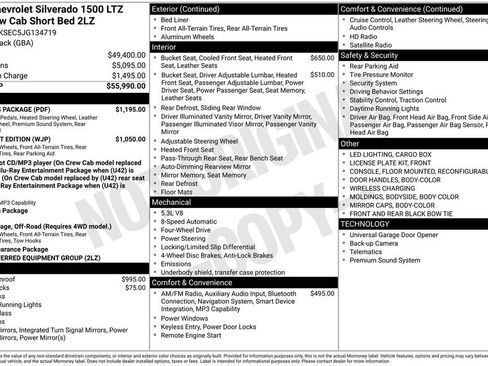 Used 2018 Chevrolet Silverado 1500 LTZ Z71 w/ LTZ Plus Package AWD/4WD image 6