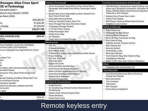 Used 2023 Volkswagen Atlas Cross Sport SE w/ Black Wheel Package image 2