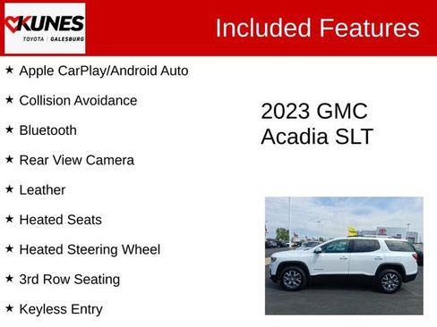 Used 2023 GMC Acadia SLT AWD/4WD image 2