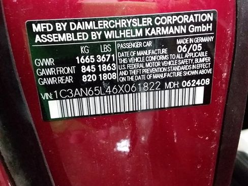 Used 2006 Chrysler Crossfire Limited image 19