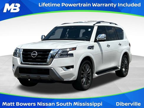 Used 2023 Nissan Armada Platinum w/ Captain's Chairs Package RWD image 1