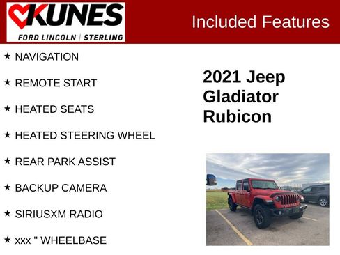 Used 2021 Jeep Gladiator Rubicon AWD/4WD image 2