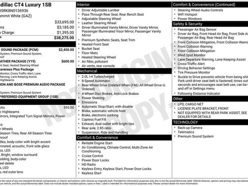 Used 2022 Cadillac CT4 Luxury w/ Sun And Sound Package RWD image 5