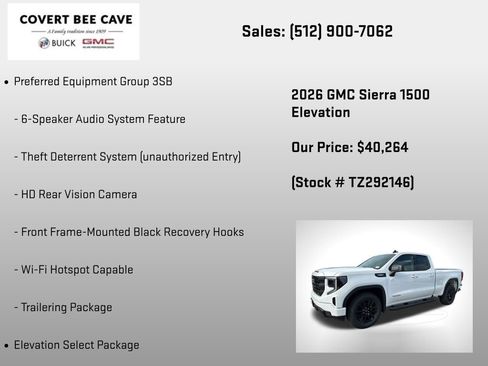 New 2026 GMC Sierra 1500 Elevation w/ Elevation Select Package image 24