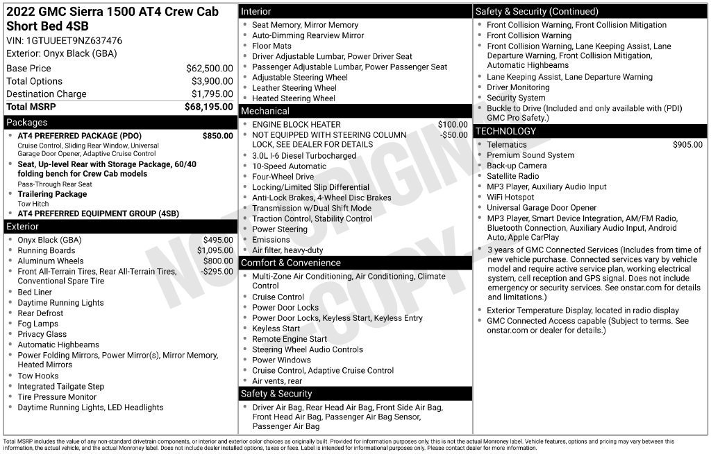 Used 2022 GMC Sierra 1500 AT4 w/ AT4 Preferred Package AWD/4WD image 38