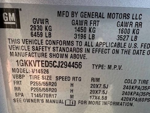 Used 2012 GMC Acadia Denali AWD/4WD image 12