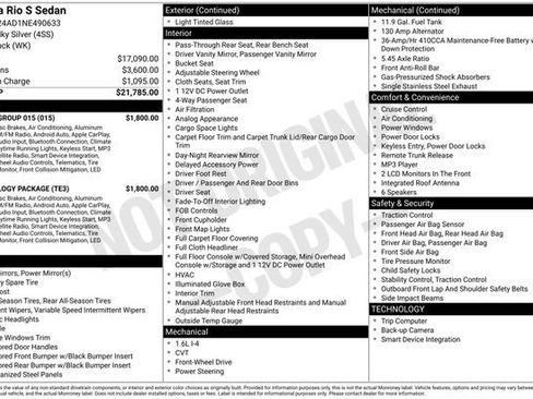 Certified 2022 Kia Rio S w/ Technology Package image 25