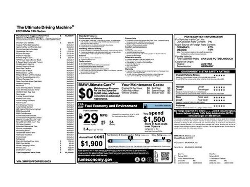 Used 2023 BMW 330i Sedan w/ M Sport Package RWD image 2
