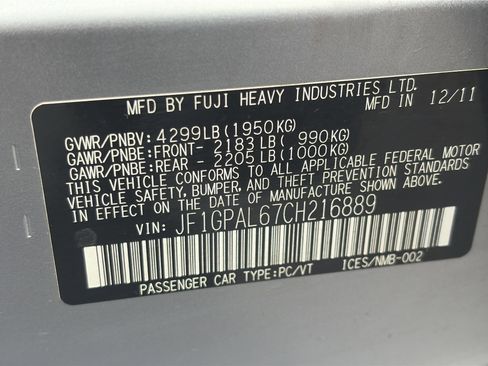 Used 2012 Subaru Impreza 2.0i Sport Premium w/ Popular Pkg 1 AWD/4WD image 32