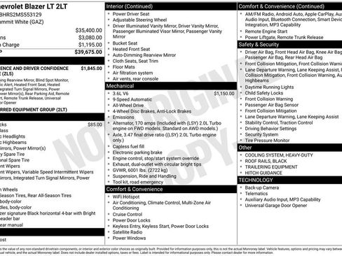 Used 2021 Chevrolet Blazer LT image 40