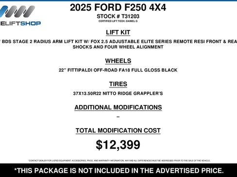 Used 2025 Ford F250 Platinum w/ FX4 Off-Road Package image 2