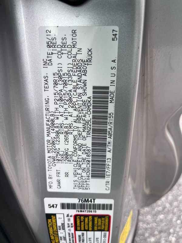 Used 2012 Toyota Tacoma 2WD Access Cab w/ Convenience Pkg image 26