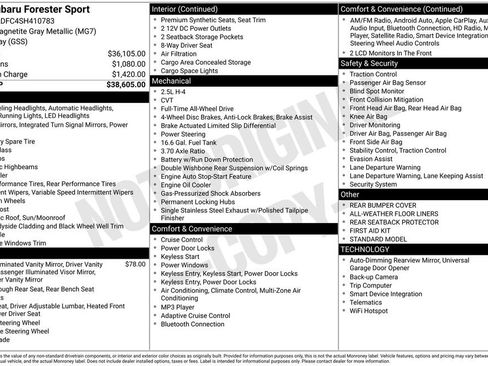 Certified 2025 Subaru Forester Sport image 10