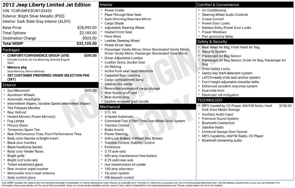 Used 2012 Jeep Liberty Limited Jet w/ Comfort/Convenience Group AWD/4WD image 12