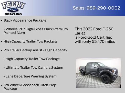 Used 2022 Ford F250 Lariat w/ Black Appearance Package image 13