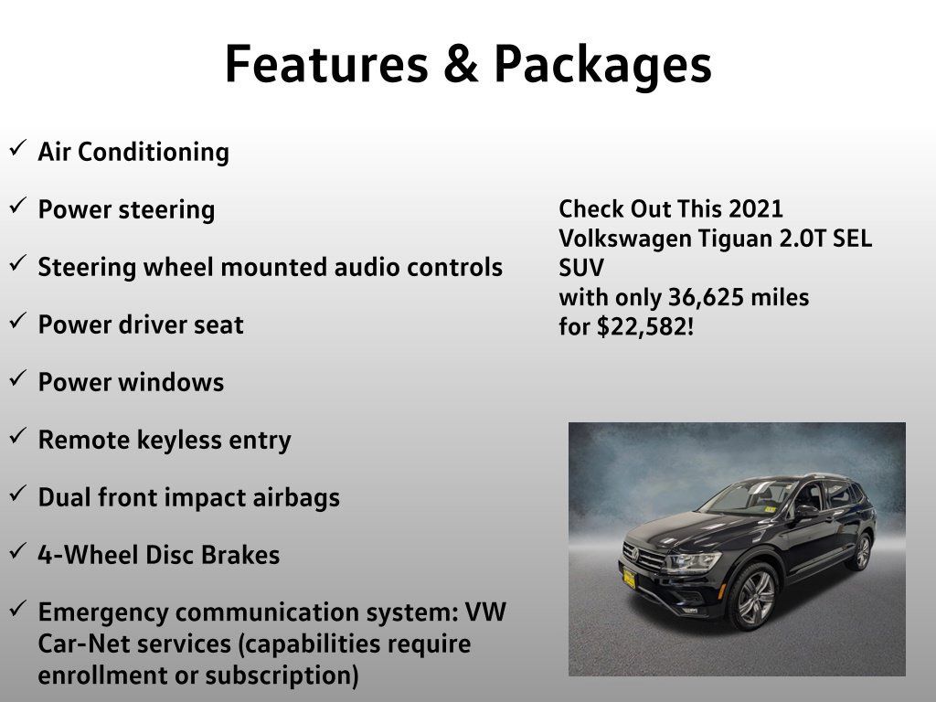 Used 2021 Volkswagen Tiguan SEL AWD/4WD image 8