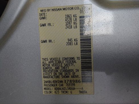 Used 2022 Nissan Altima 2.5 SV FWD image 33