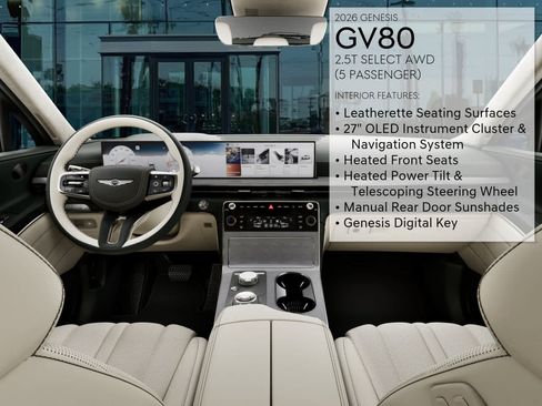 New 2026 Genesis GV80 2.5T Select AWD/4WD image 17