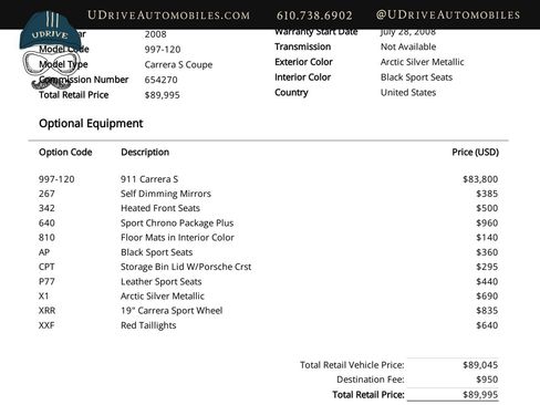 Used 2008 Porsche 911 Carrera S RWD image 2