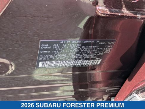 Certified 2026 Subaru Forester Premium AWD/4WD image 39