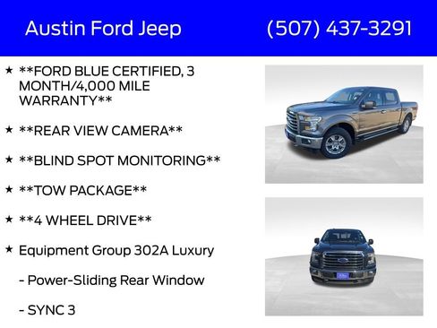 Certified 2017 Ford F150 XLT w/ Equipment Group 302A Luxury image 7