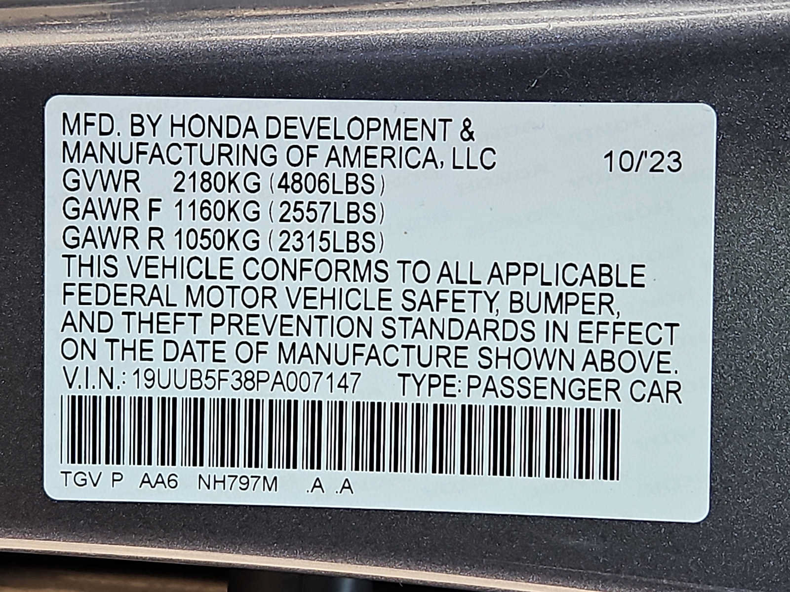 Certified 2023 Acura TLX FWD image 28