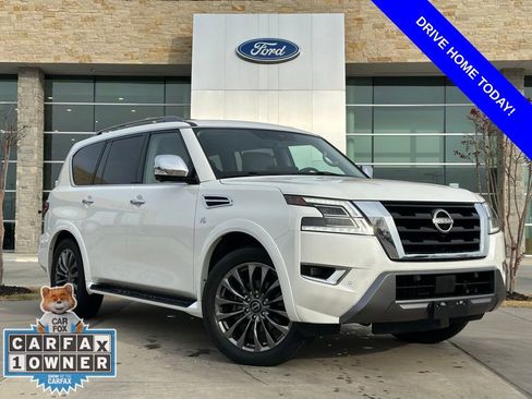 Used 2021 Nissan Armada Platinum w/ Captain's Chairs Package image 1