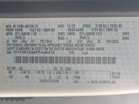 Certified 2023 Ford F150 Lariat w/ Equipment Group 502A High AWD/4WD image 39