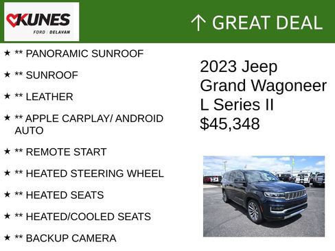 Used 2023 Jeep Grand Wagoneer L Series II AWD/4WD image 2