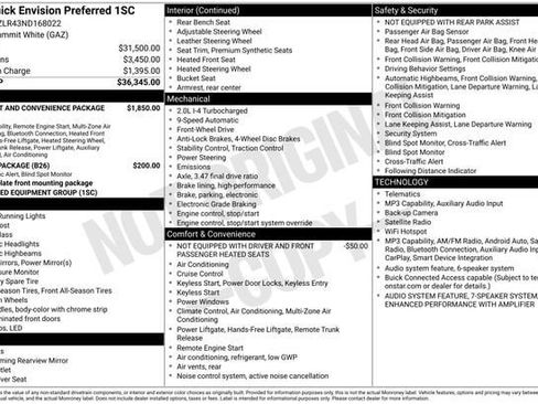 Certified 2022 Buick Envision Preferred FWD image 33
