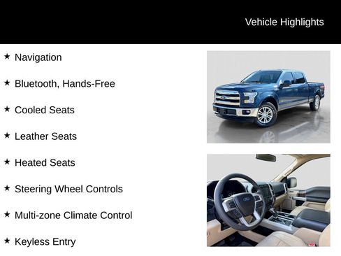 Used 2017 Ford F150 Lariat w/ Equipment Group 501A Mid AWD/4WD image 16