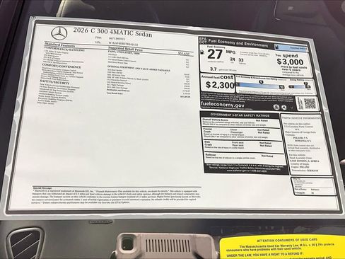 New 2026 Mercedes-Benz C 300 4MATIC Sedan image 18