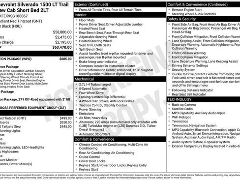 Used 2025 Chevrolet Silverado 1500 LT Trail Boss w/ Protection Package AWD/4WD image 6
