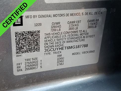 Certified 2021 Chevrolet Silverado 1500 High Country w/ Technology Package image 36