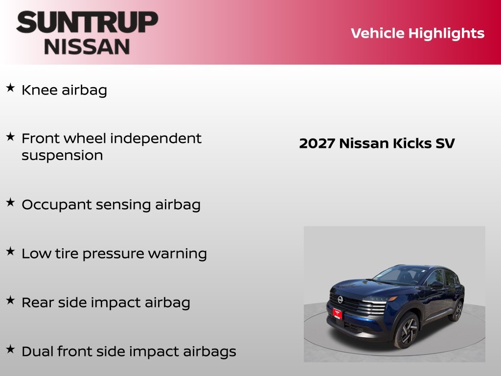 Certified 2027 Nissan Kicks SV w/ Cold Weather Package FWD image 16
