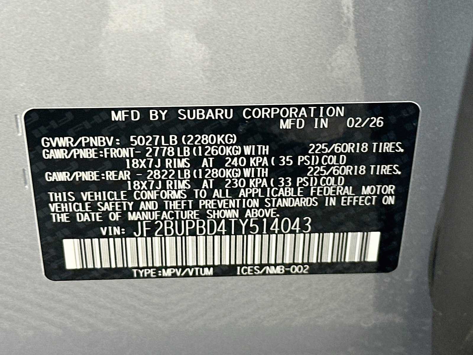 Certified 2026 Subaru Outback Premium AWD/4WD image 31