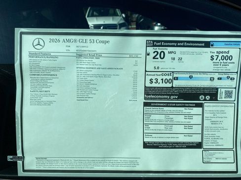 New 2026 Mercedes-Benz GLE 53 AMG 4MATIC Coupe image 33