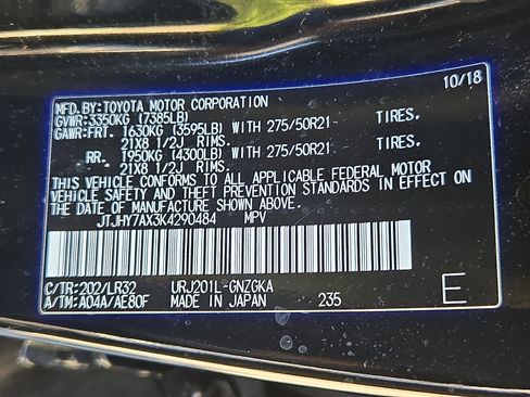 Certified 2019 Lexus LX 570 4WD image 28