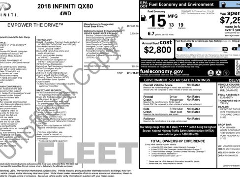 Used 2018 INFINITI QX80 4WD w/ Driver Assistance Package image 4