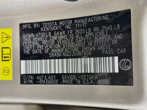 Used 2018 Lexus ES 350 w/ Navigation System Package FWD image 12