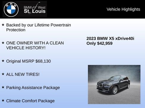 Used 2023 BMW X5 xDrive40i w/ Climate Comfort Package image 8
