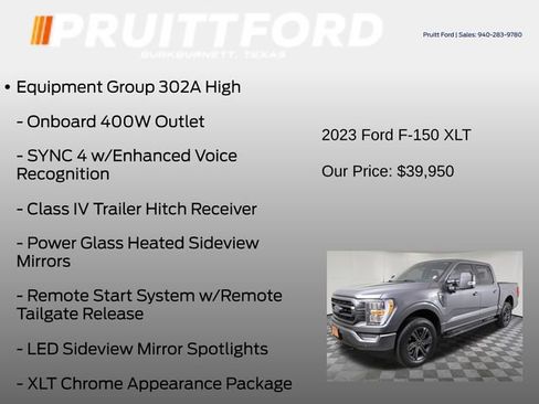 Used 2023 Ford F150 XLT w/ Equipment Group 302A High image 7